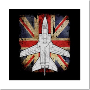 Tornado Jet Fighter Aircraft RAF Airplane Plane UK Union Jack Posters and Art